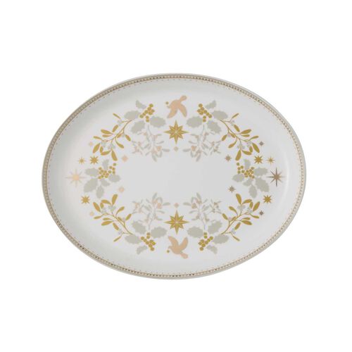 Maxwell & Williams White Christmas Oval Platter 25.5X20cm Gift Boxed