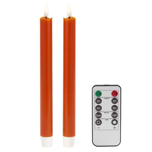 Addison Ross LED Candle 23cm -  Orange