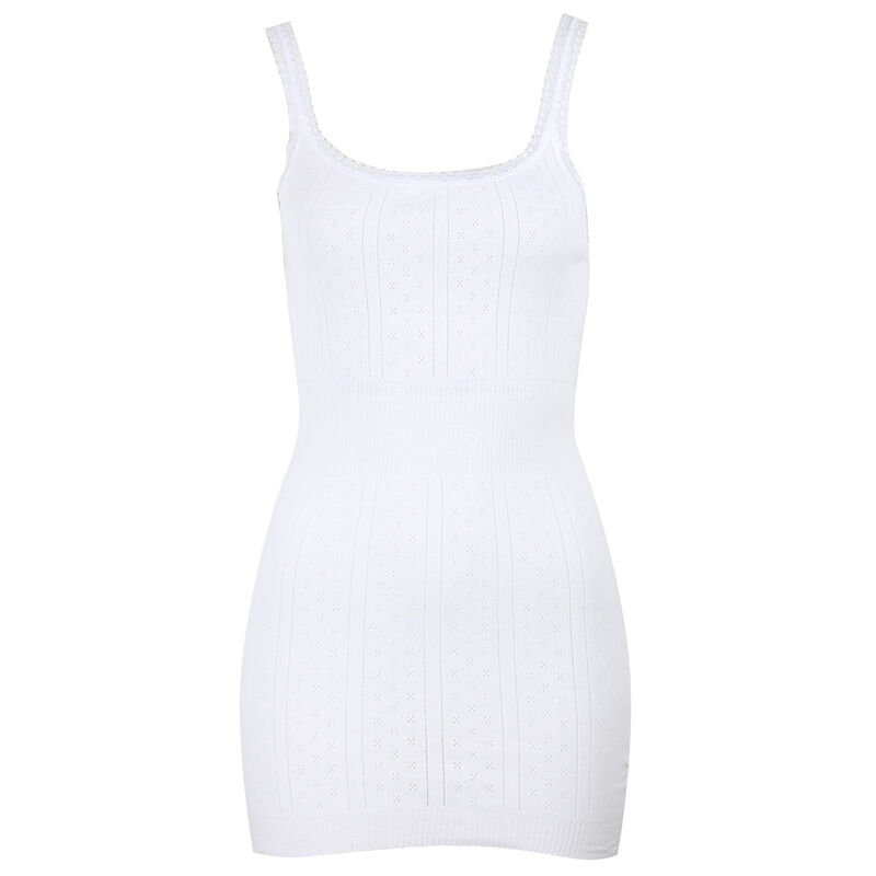 White Swan Pointelle Vest Longline image number 0