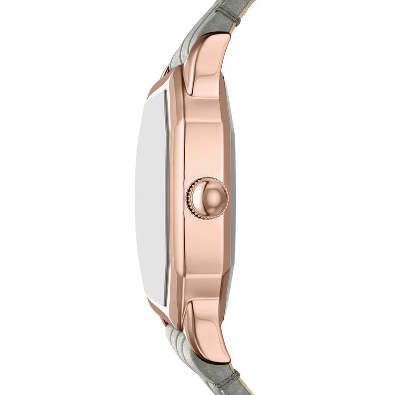 Fossil Harlow Three-Hand Grey Croco Leather Watch image number 2