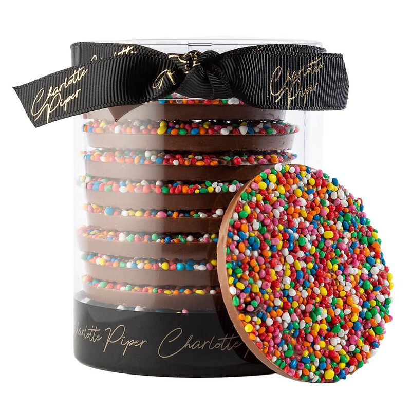 Charlotte Piper Milk Chocolate Sprinkle Disks 120g image number 0