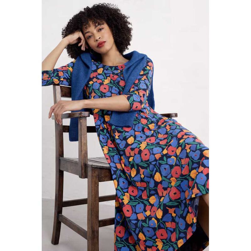 Seasalt Cornwall Veronica Dress Zennor Blooms Maritime Mix image number 3