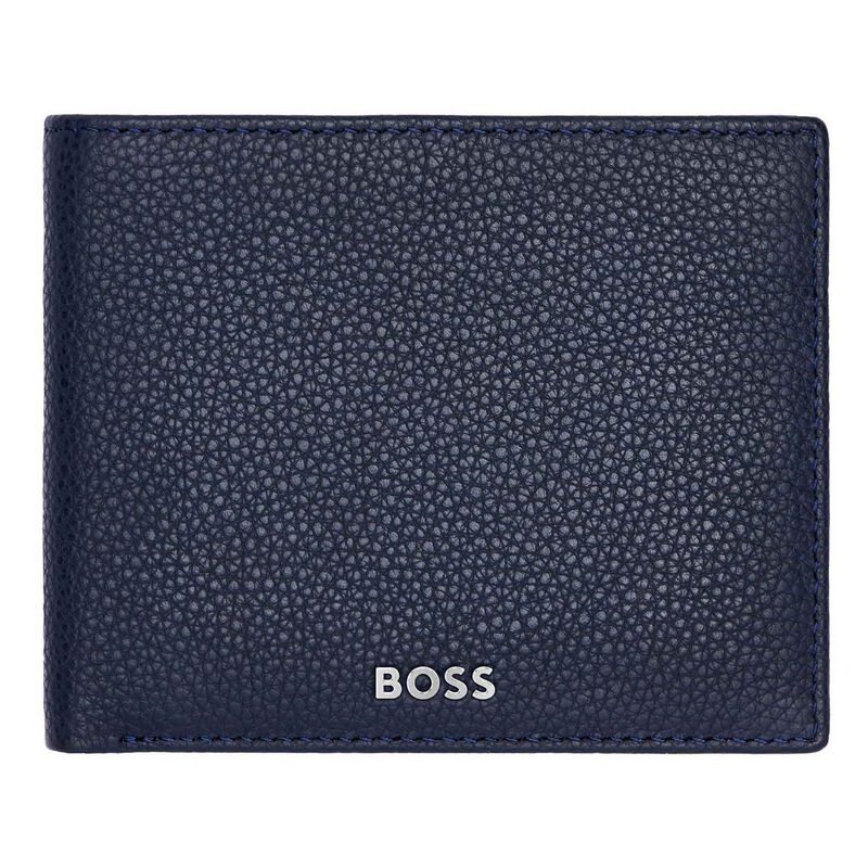 Hugo Boss Leather Wallet Classic Grained Navy image number 0