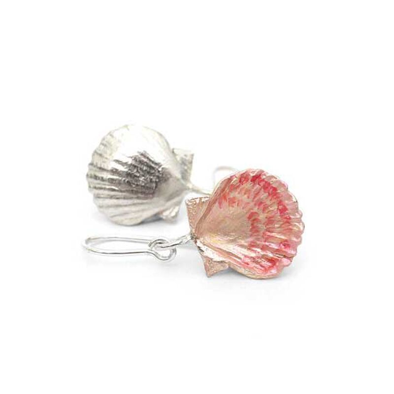 Lilygriffin Jewellery Handpainted Fanshell Earrings image number 1