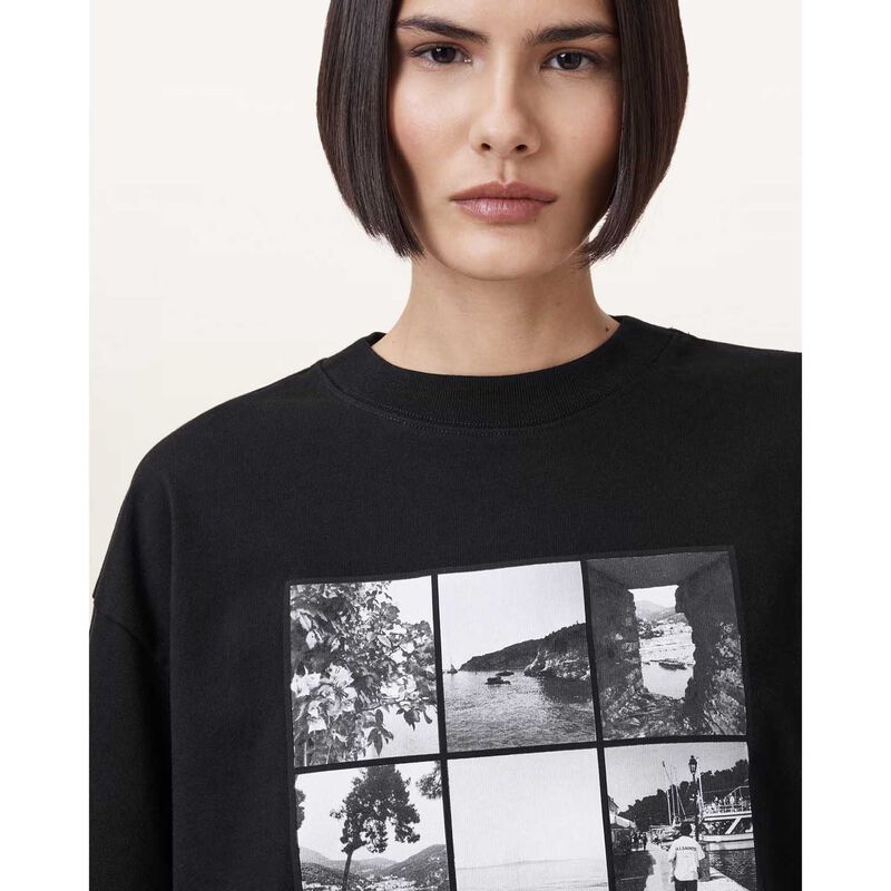AllSaints Amelie Film Artwork Oversized T-shirt image number 2