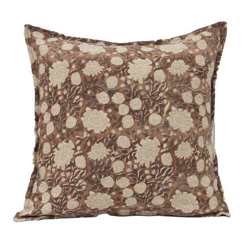 French Country Willow Floral Handblock Cushion Cover