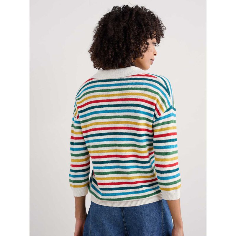 Seasalt Cornwall Gwynver Jumper Mini Cornish Raspberry Multi image number 1