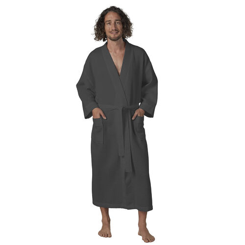 Baksana 50/50 Waffle Kimono Robe