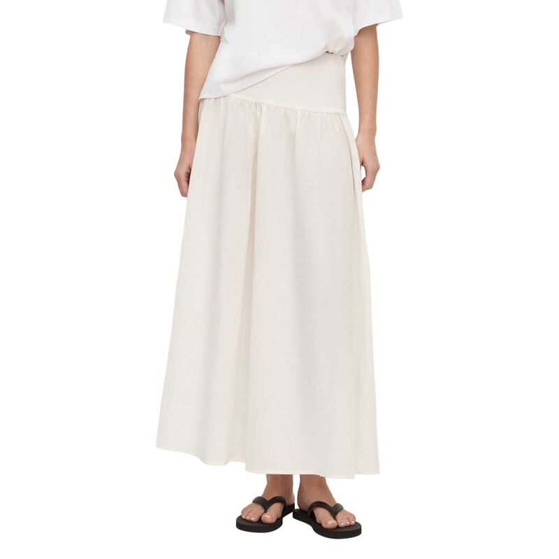 Assembly Label Sarah Cotton Maxi Skirt White image number 0