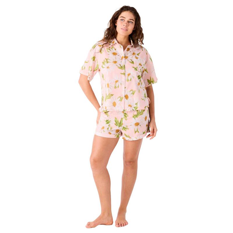 Kip&Co Sweet Daisy Adult Organic Cotton Short Sleeve Shirt & Short PJ Set image number 0