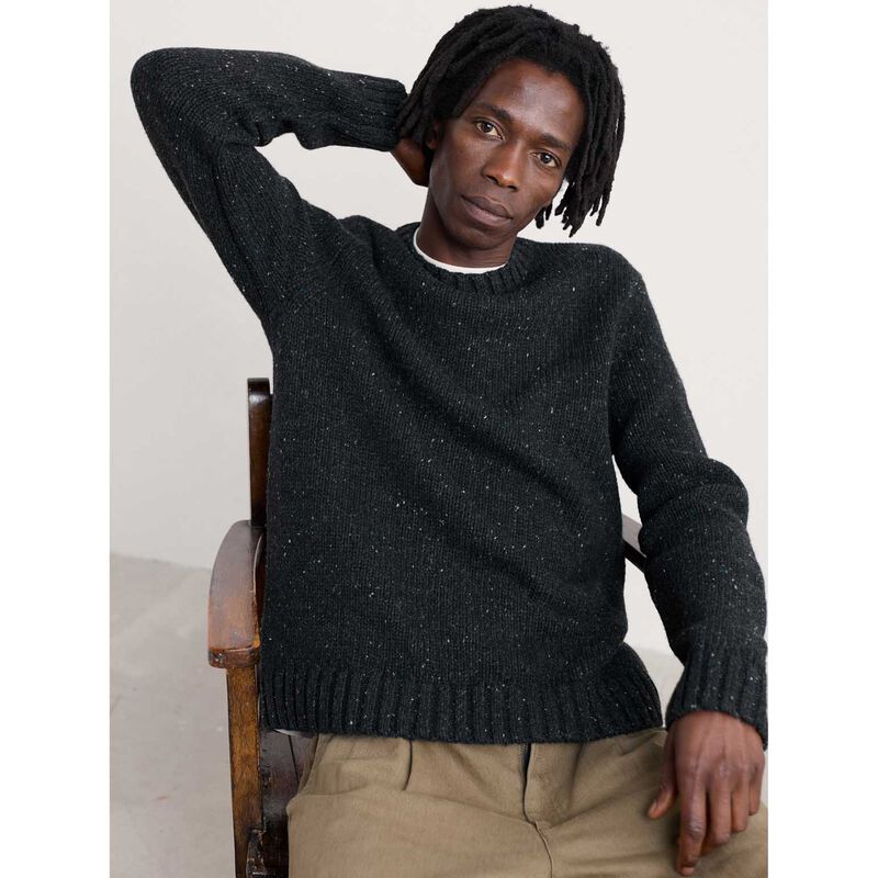 Seasalt Cornwall Mens Bizen Jumper Onyx image number 2