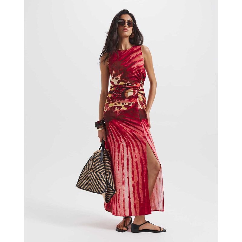 SABA Cymbelle Rouched Midi Dress image number 3