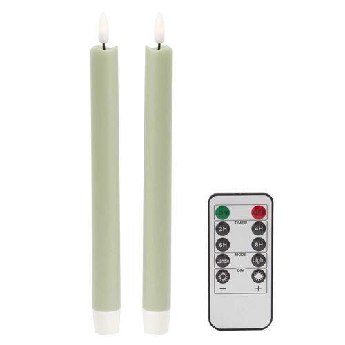 Addison Ross LED Candle 23cm -  Sage