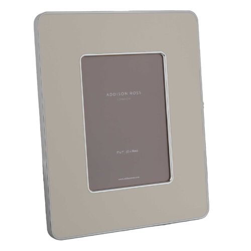 Addison Ross 5x7 Wide Enamel Photo Frame 5cm - Silver Chiffon