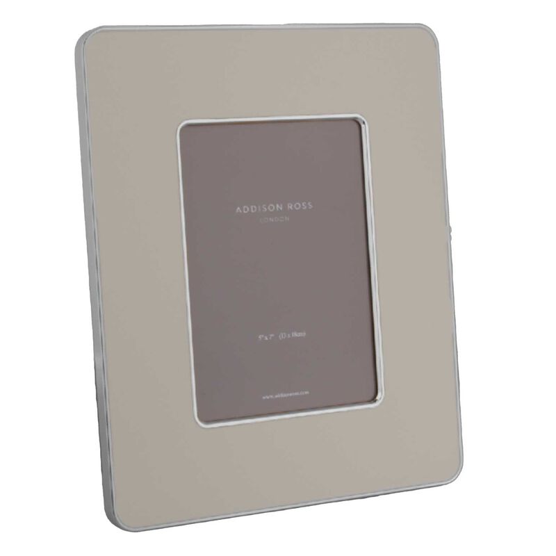 Addison Ross 5x7 Wide Enamel Photo Frame 5cm - Silver Chiffon image number 0