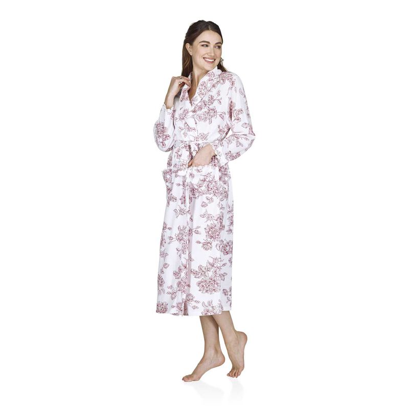 La Marquise Vintage Bouquet Wrap Over Shawl Collar Robe image number 2