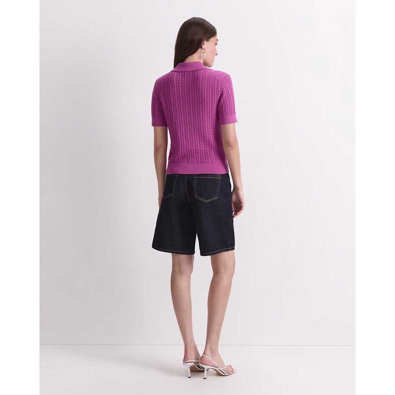 Sportscraft Elka Pointelle Polo Knit image number 1