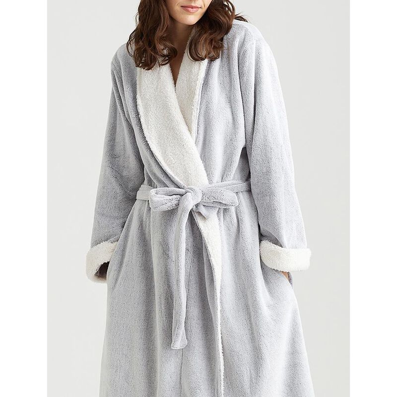 Papinelle Plush Sherpa Robe & Sleep Mask image number 2