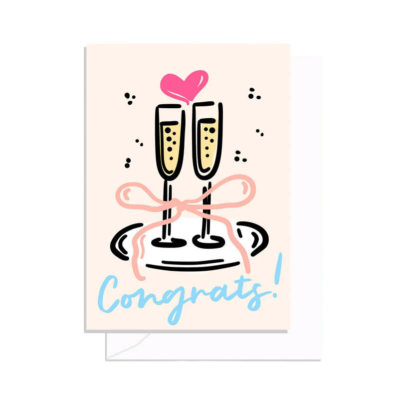 Elm Paper Champagne Congrats! Card image number 0