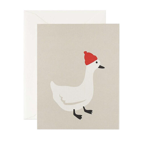 Father Rabbit Stationery Duck Red Hat Card