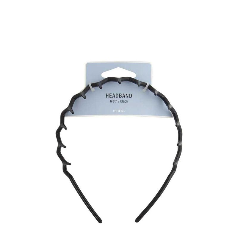 Mae Headband Teeth Satin Black image number 0