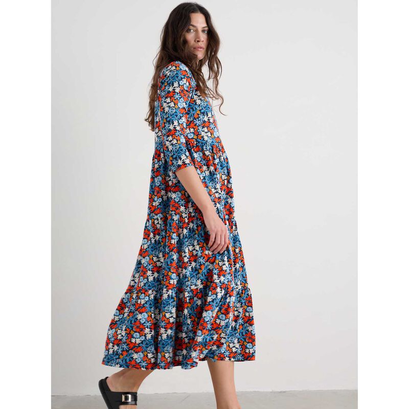 Seasalt Cornwall Line Strokes Dress Pastel Garden Maritime image number 3