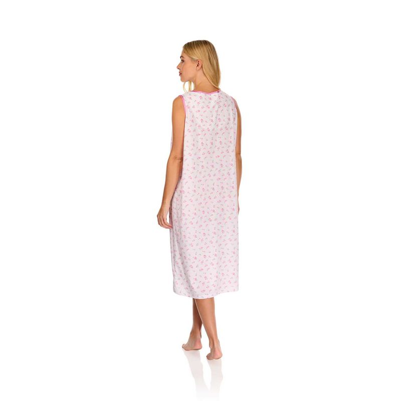 La Marquise Vintage Blossoms Cotton-Rich Jersey Sleeveless Nightdress image number 7