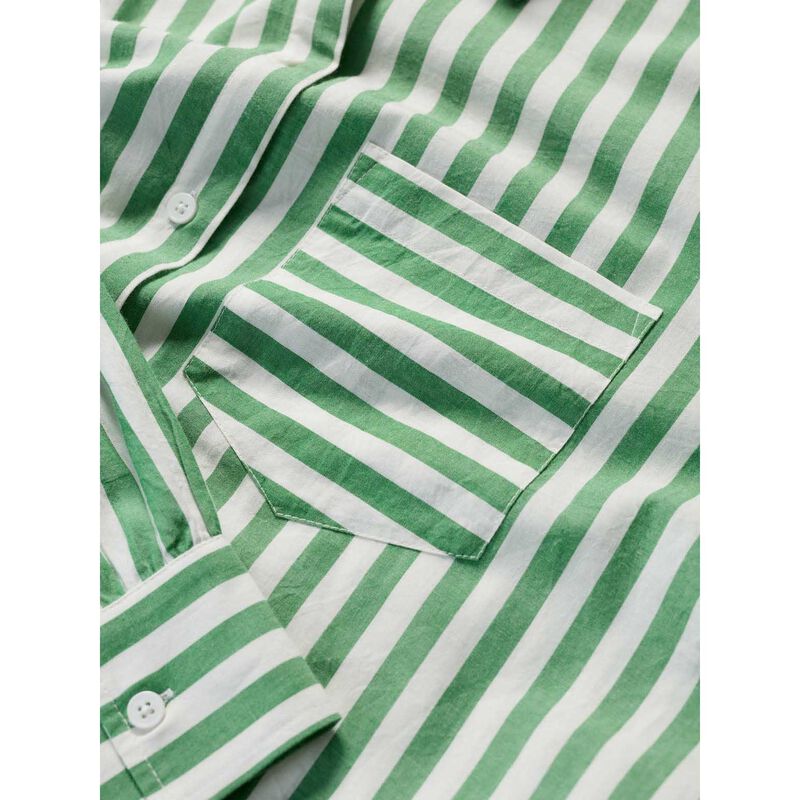 Seasalt Cornwall Sea Path Shirt Mini Scallion Stripe Hedgerow image number 2