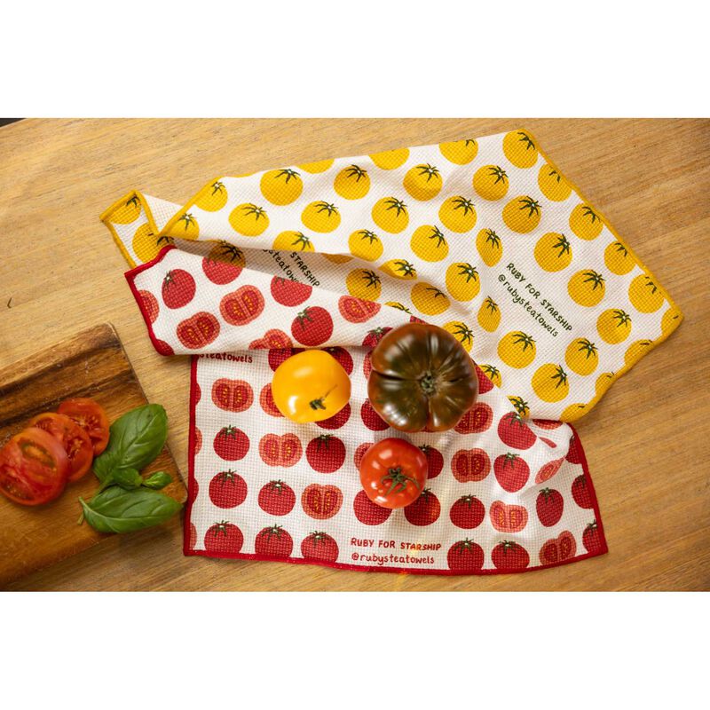 Wallace Cotton Starship Tomato Washcloth Set 2 image number 1