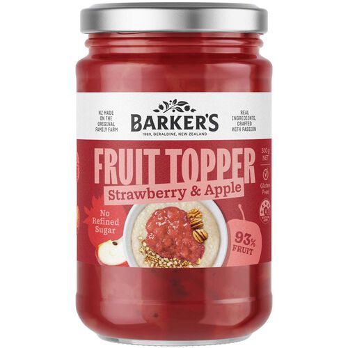 Barker's Strawberry & Apple Fruit Topper 300g