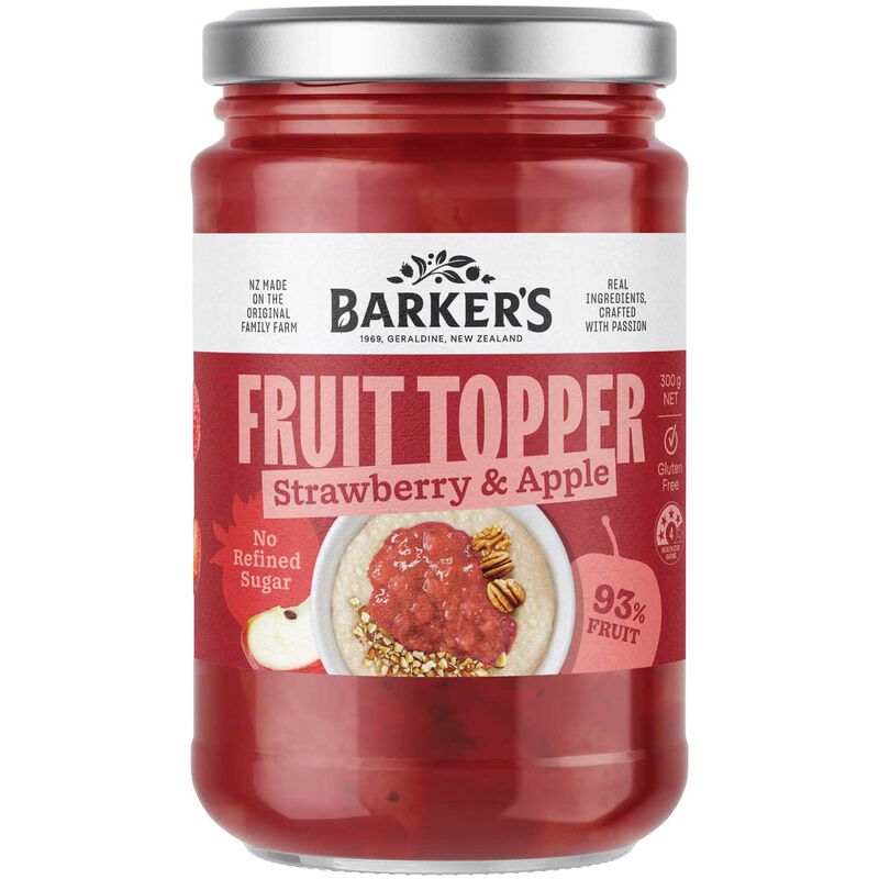 Barker's Strawberry & Apple Fruit Topper 300g image number 0