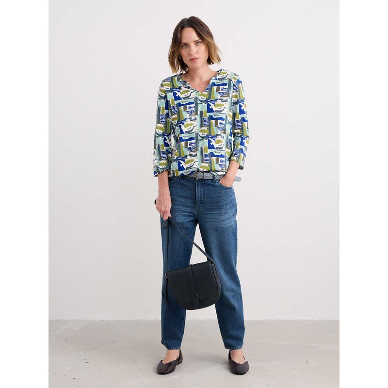 Seasalt Cornwall 3/4 Kellow Top Windowscape Sketch Chalk image number 3