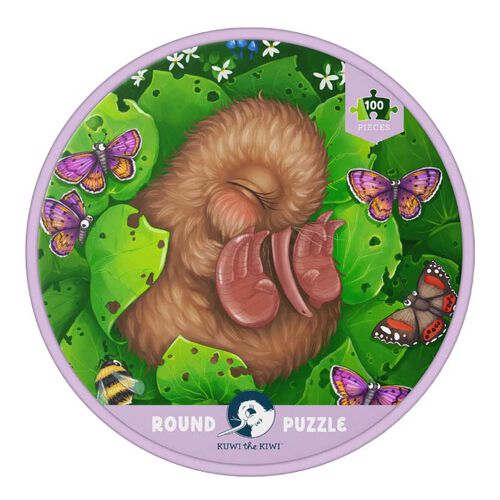 Tikitibu Puzzle - Kiwi Chic Nap - Round - 100 Piece