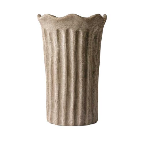 French Country Terra Fluted Vase