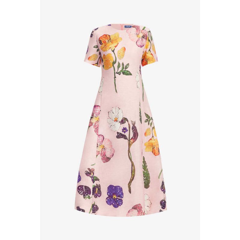 LEO LIN Caroline Short Sleeve Midi Dress - Wildbloom image number 2