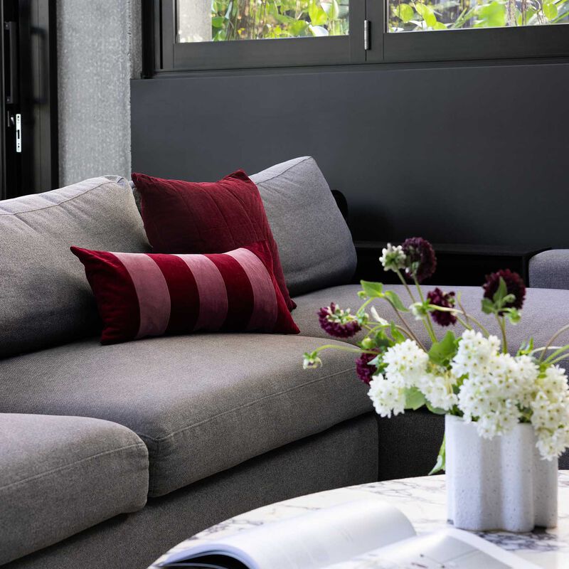 Bambury Cooper Rectangle Cushion Berry image number 3