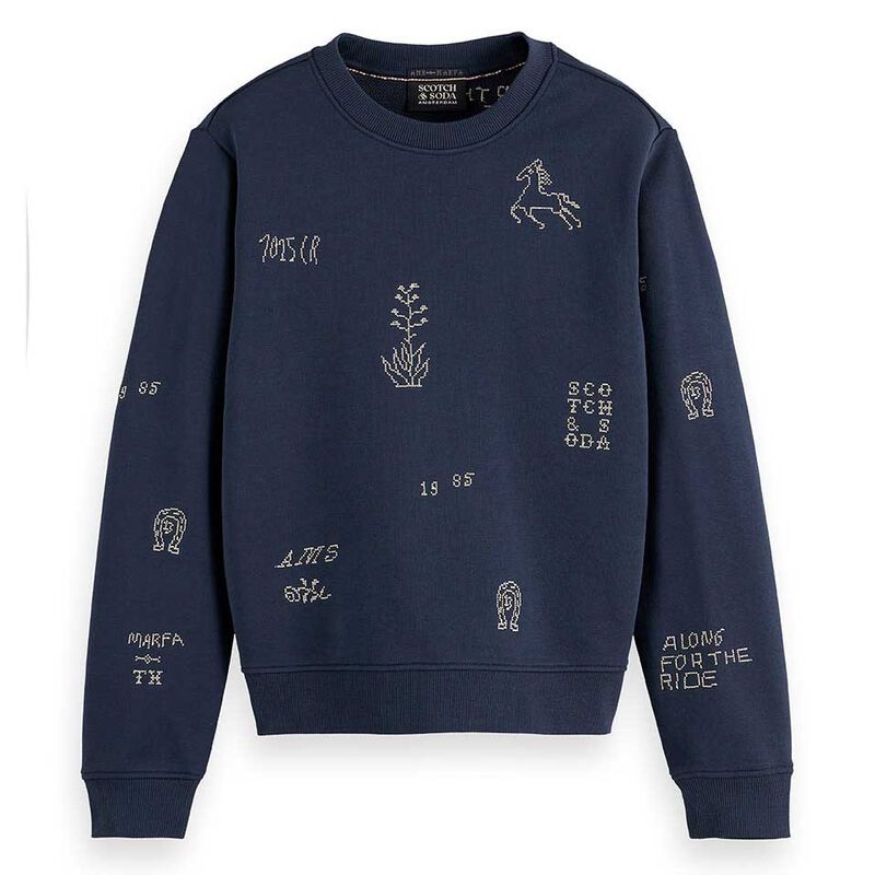 Scotch & Soda Embroidered Regular Fit Sweatshirt image number 2