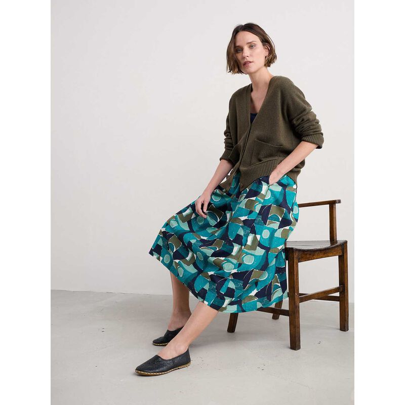 Seasalt Cornwall Mevagissey Skirt Penwith Abstract Emulsion image number 2