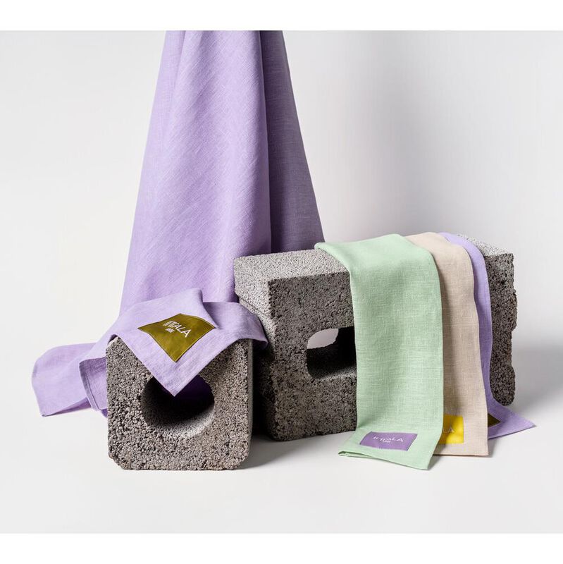 iittala Play Collection Tea Towel Lilac Olive image number 2