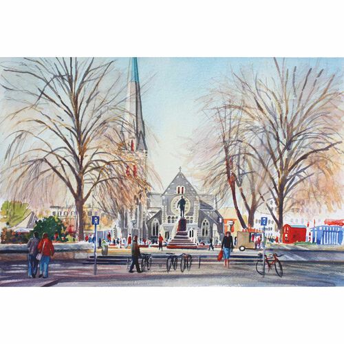 Kelvin McMillan Unframed Print Winter Light Cathedral Square 300x200mm