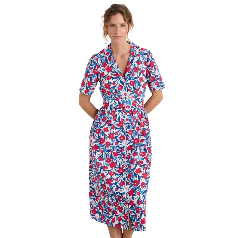 Seasalt Cornwall Charlotte Dress Waterway Floral Chalk image number 0