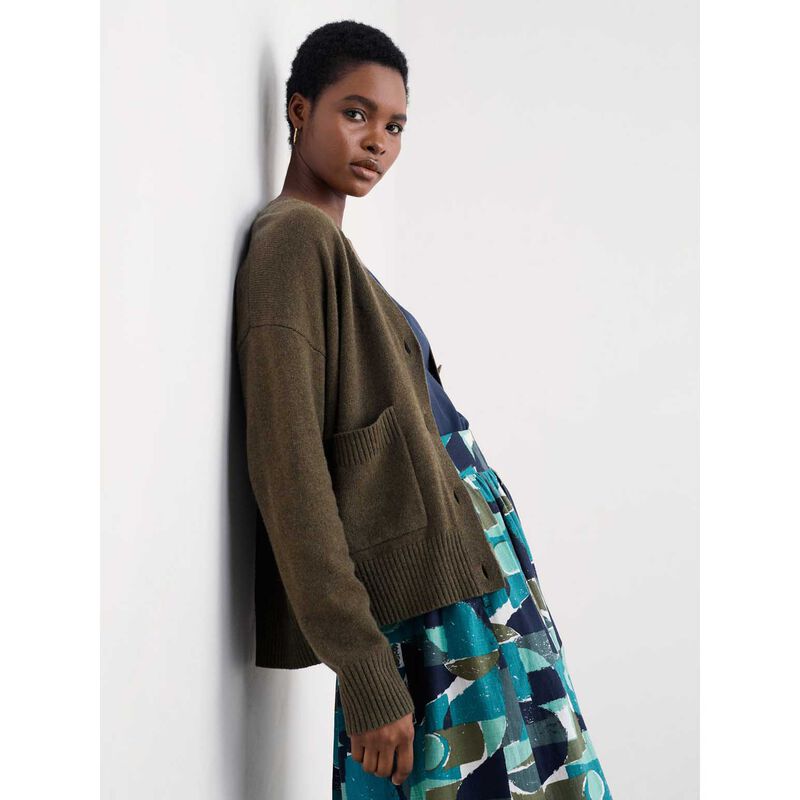 Seasalt Cornwall Senara Cardigan Rich Olive image number 3