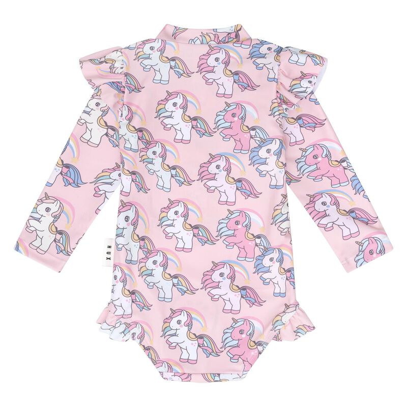 Huxbaby Rainbow Unicorn Zip Swimsuit image number 1