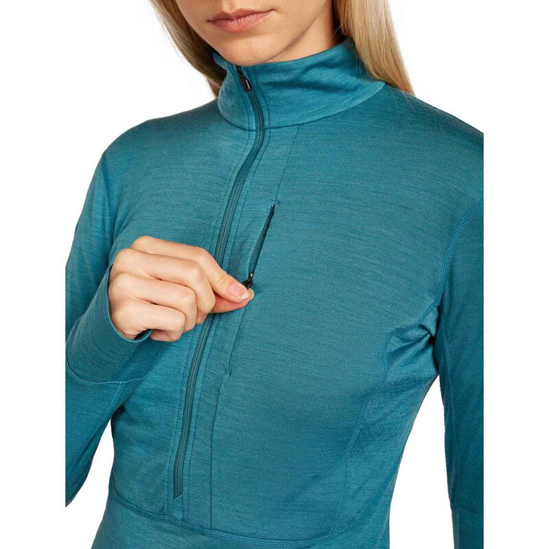 Icebreaker W Merino Blend 200 RealFleece Descender LS Half Zip image number 2