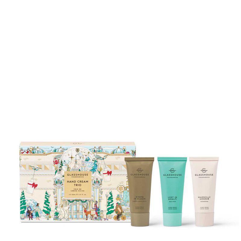 Glasshouse Fragrances Hand Cream Trio 3X 30ml - Kyoto, Amalfi, Marseille image number 0