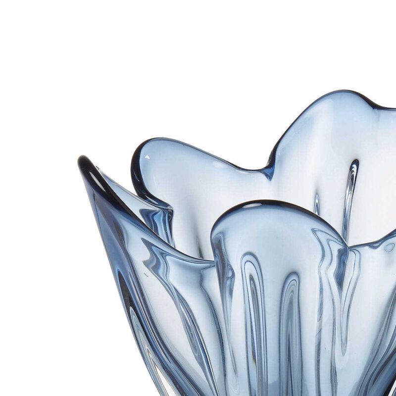 Amalfi Wavy Glass Vase - Blue image number 1