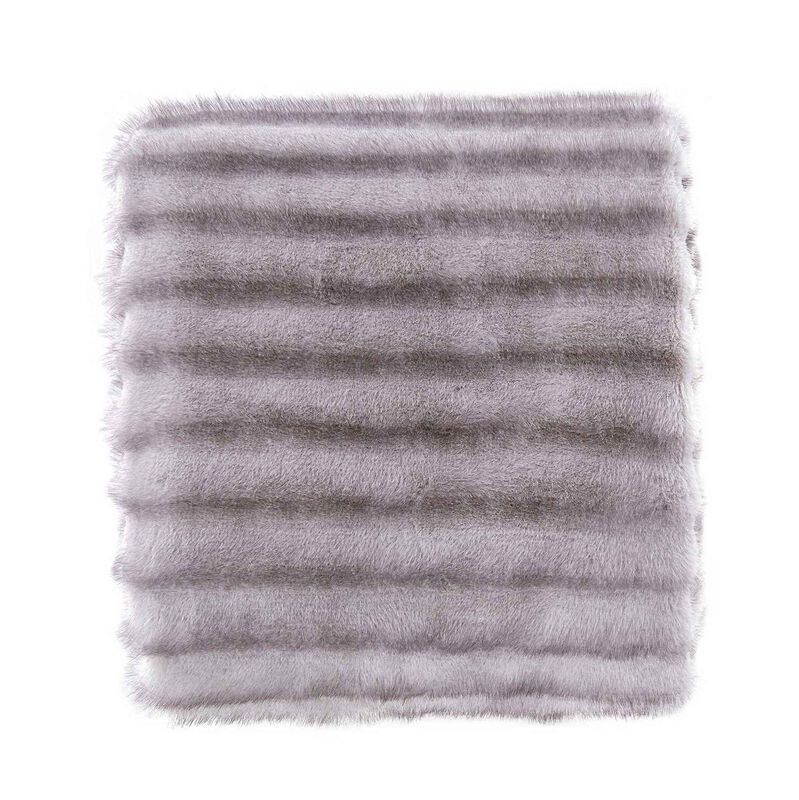 Top Drawer Silver Sable Cushion 650Gsm Carved Fur - 45x45cm With Inner image number 1