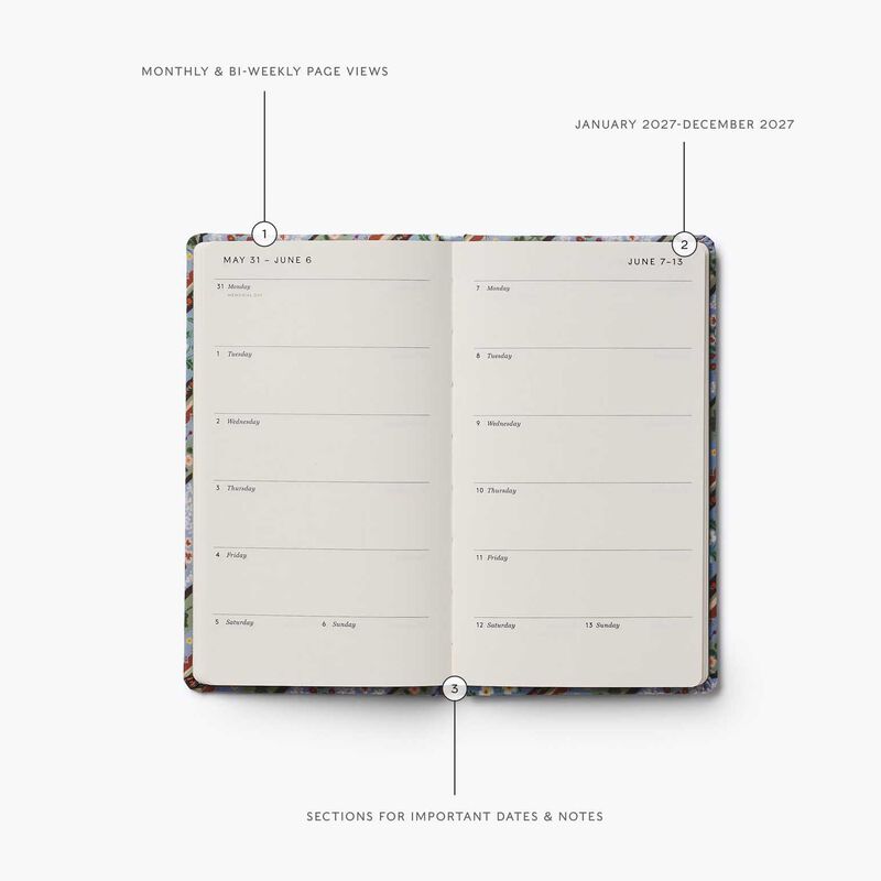 Rifle Paper Co. 2027 12-Month Paisley Hardcover Pocket Planner image number 2