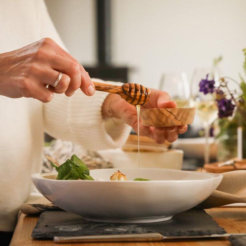 Selbrae House Olive Wood Honey Dipper image number 1