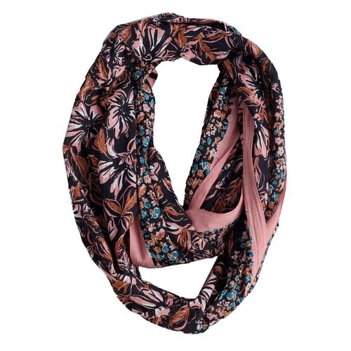 Seasalt Cornwall New Everyday Circle Scarf Mallow Bloom Border Pink Grass